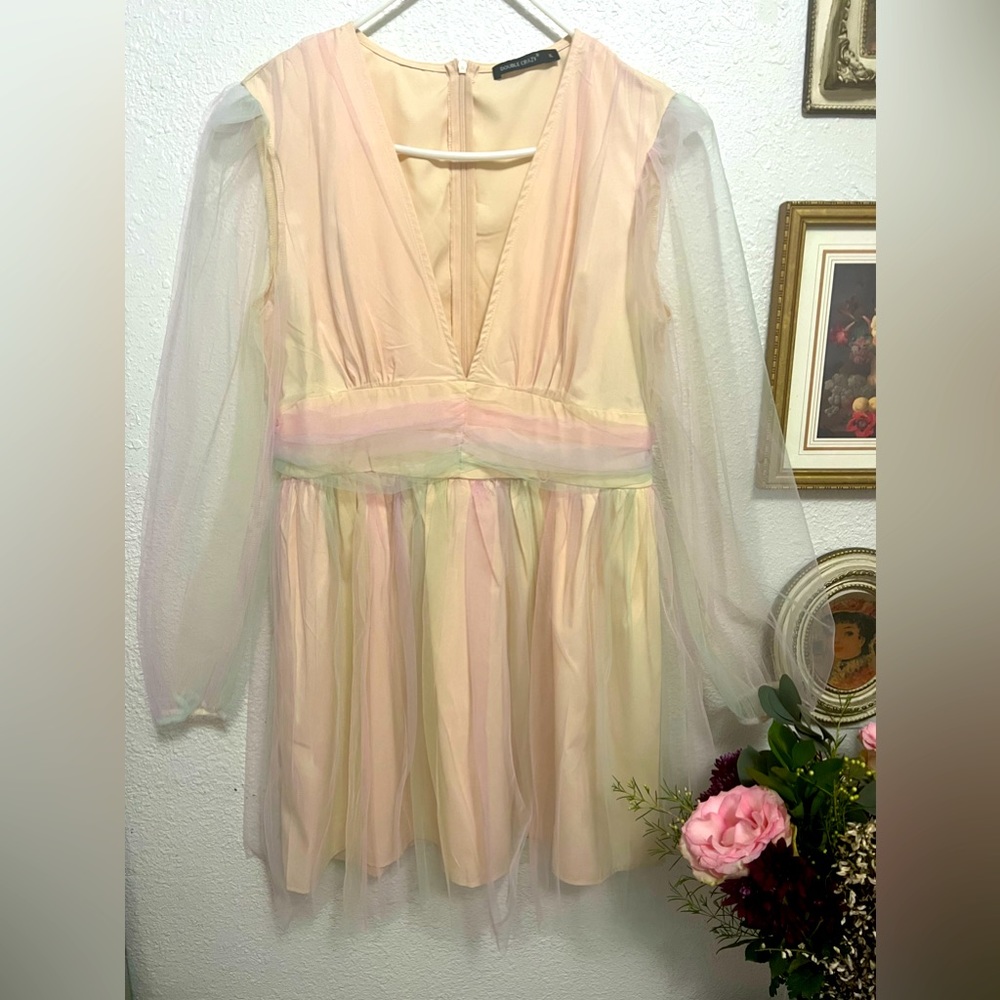 Double Crazy Mini Dress. Size XL